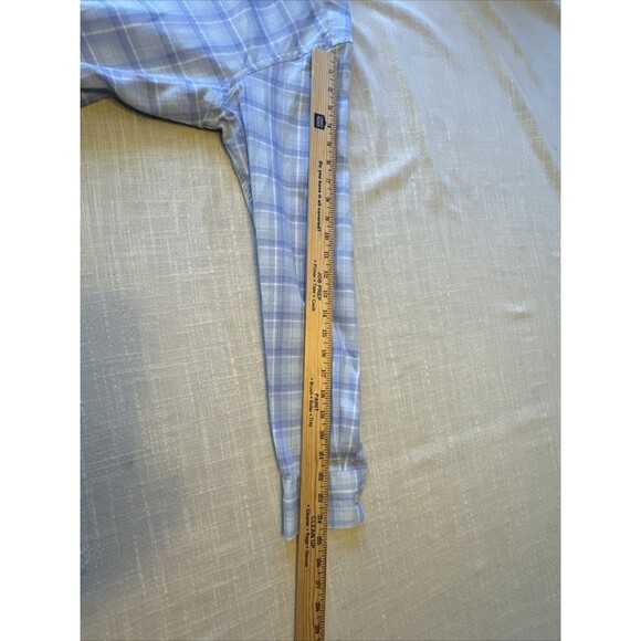 UNTUCKit Shirt Mens Medium Blue Button Up Plaid Textured Pinord Long Sleeve - Picture 10 of 10